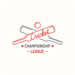 concept logo cricket vector image