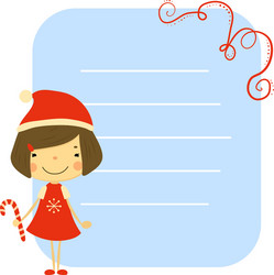 cute kids and christmas elements vector image