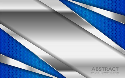 Shinny metal silver background combine with blue vector