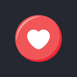 emoji icon heart shape social media emoticon vector image