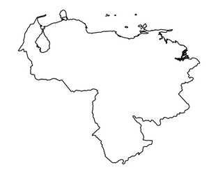 map of venezuela vector image