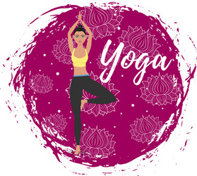 yoga training in flat style vector image