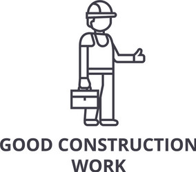 good construction work line icon sign vector image