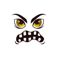 monster face cartoon icon creepy ghost vector image