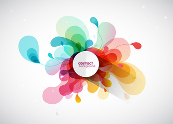 Abstract colored flower background with circles vector