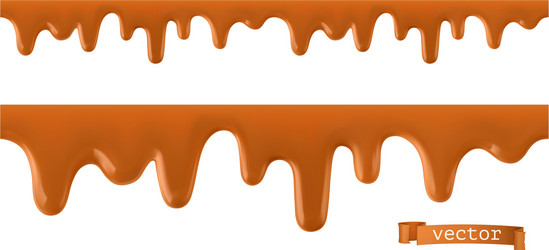 caramel flows seamless pattern 3d vector image