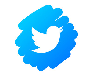 Twitter social media icon logo design element vector