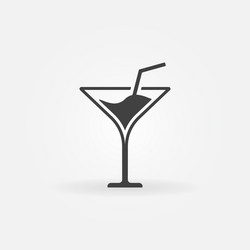 martini icon or logo vector image