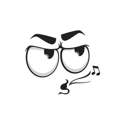 emoji singing melody song musical emoticon face vector image