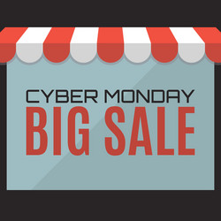 cyber monday sale background web store concept vector image