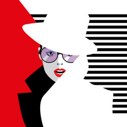 fashion woman in style pop art vector image