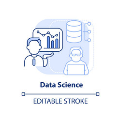 data science light blue concept icon vector image