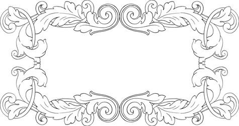 retro baroque decorations element vector image