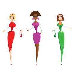 fashion models vector image