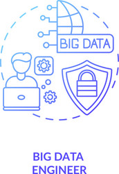 big data engineer concept icon vector image