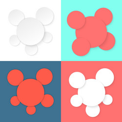 Colored different circles template vector