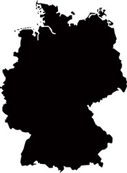 germany map silhouette icon vector image