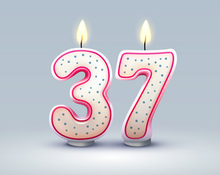 happy birthday years 37 anniversary vector image