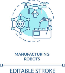 Manufacturing robots concept icon vector