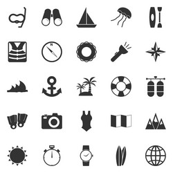 diving icons on white background vector image