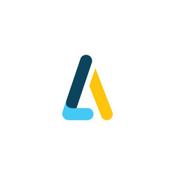 la letter or triangle business icon vector image