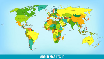 high detail world map vector image