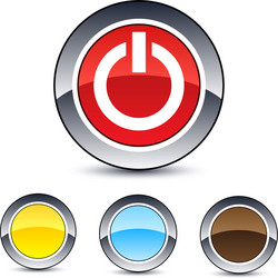 power round button vector image