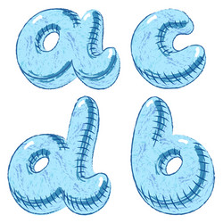 hand drawn doodle font letters abcd vector image