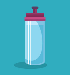 bottle water gym isolated icon vector image