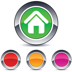 home round button vector image