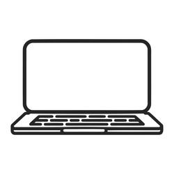 hand drawing of a laptop perspective view icon vector image