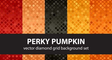 diamond pattern set perky pumpkin seamless vector image