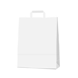 white blank shopping paper bag vector image