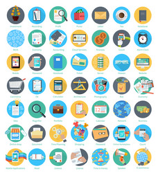 set of business icons vector image