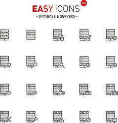 easy icons 23a database vector image