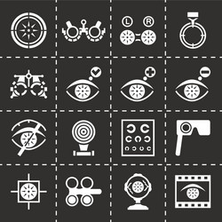 optometry icon set vector image