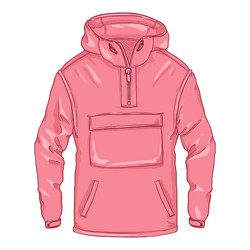 cartoon anorak casual outdoor clothing vector image