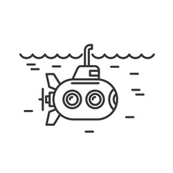 submarine icon on white background logo vector image