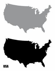 usa silhouette maps vector image