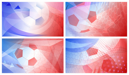 soccer backgrounds in colors of france vector image