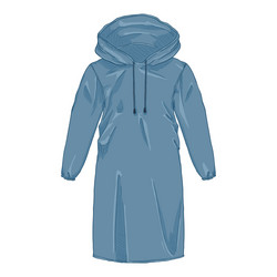 raincoat with hood cartoon vector image