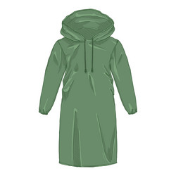 raincoat with hood cartoon vector image