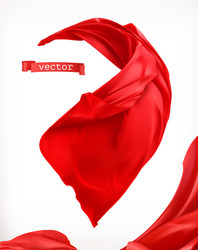 red curtain 3d realistic vector image