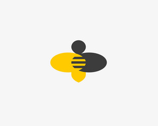 bee honey creative icon symbol hard work vector image