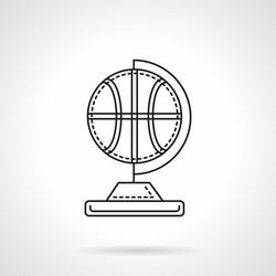 Basketball souvenir flat line icon vector