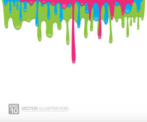 paint colorful dripping background vector image