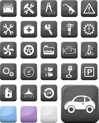 auto mechanic and service buttons vector image