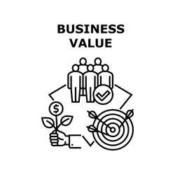 Business value concept black vector