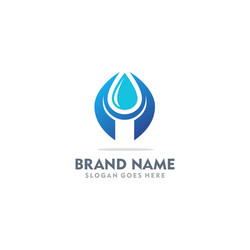 droplet blue water cool logo vector image