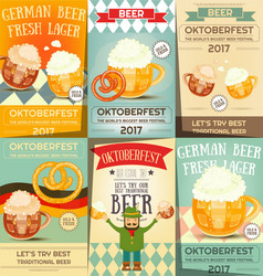 oktoberfest beer festival posters set vector image